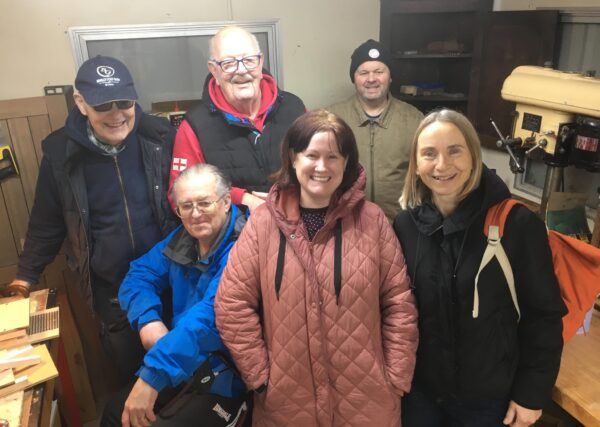 Group from Heyford Makers Shed alongside our Community Development Officer, Clare