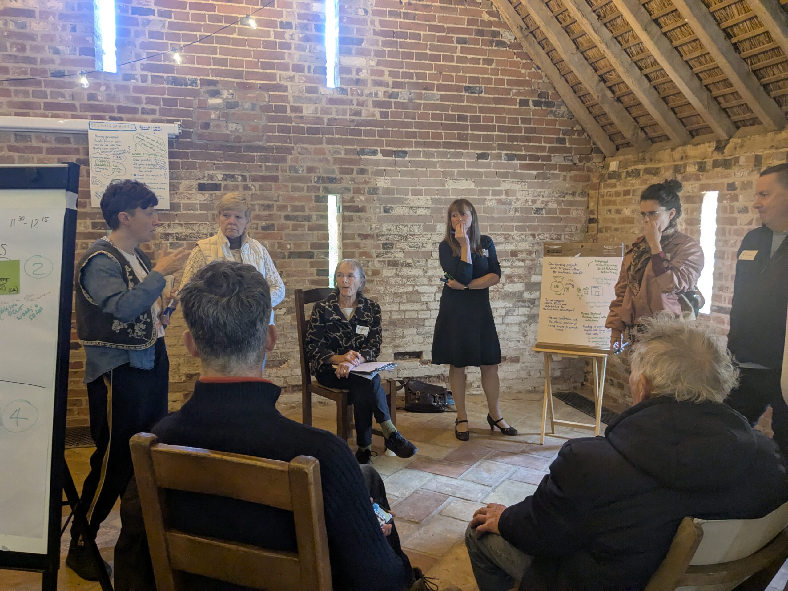 A person presenting their ideas to a group